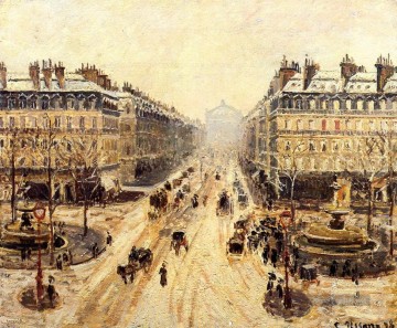  Schnee Malerei - avenue de l Oper Wirkung des Schnees 1898 Camille Pissarro